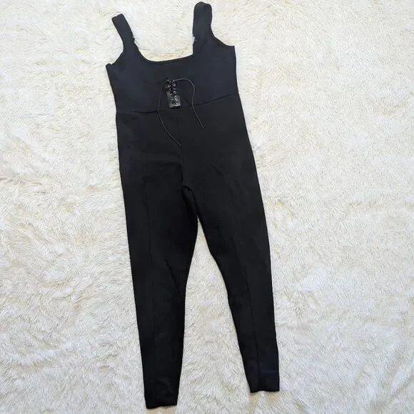 Blackmilk Lace Up Push It Underbust Corset Black Catsuit Jumpsuit Size XL - Picture 6 of 16